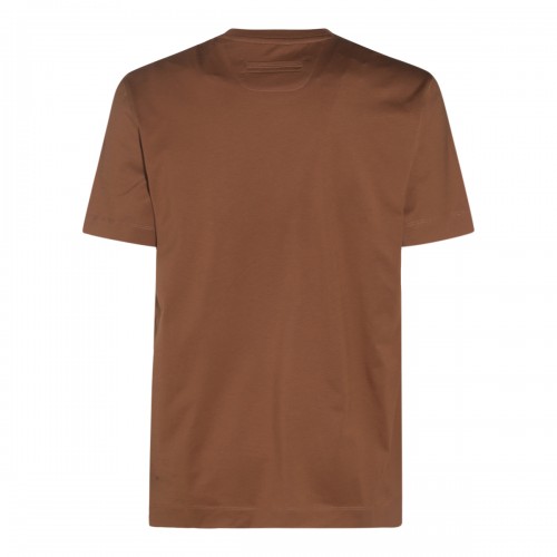 BROWN COTTON T-SHIRT