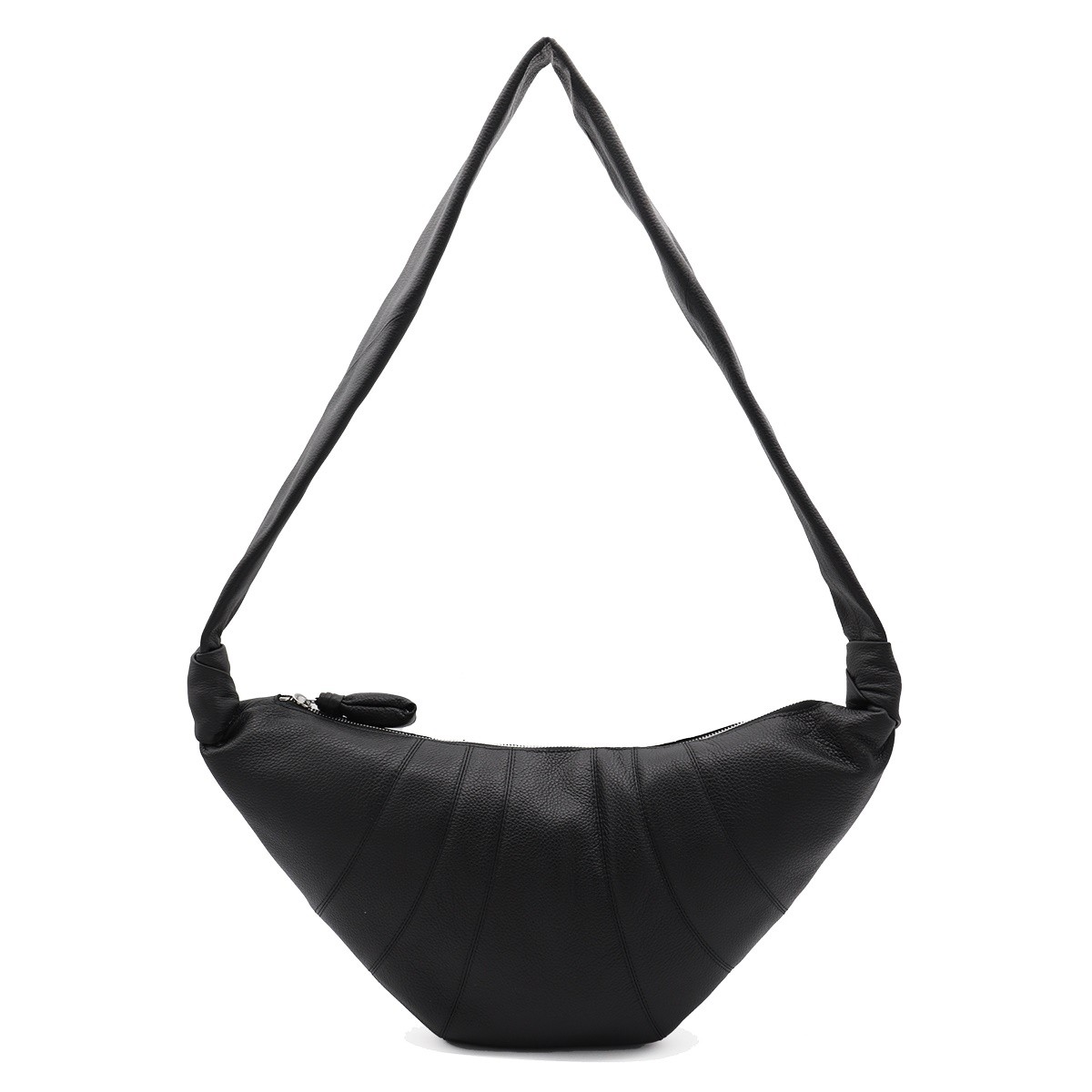 BLACK MEDIUM CROISSANT SHOULDER BAG