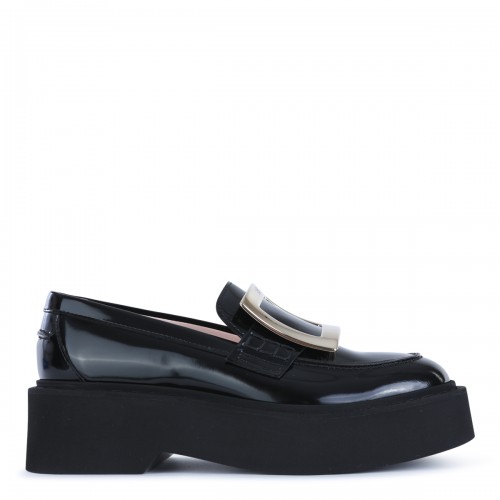 BLACK LEATHER LOAFERS