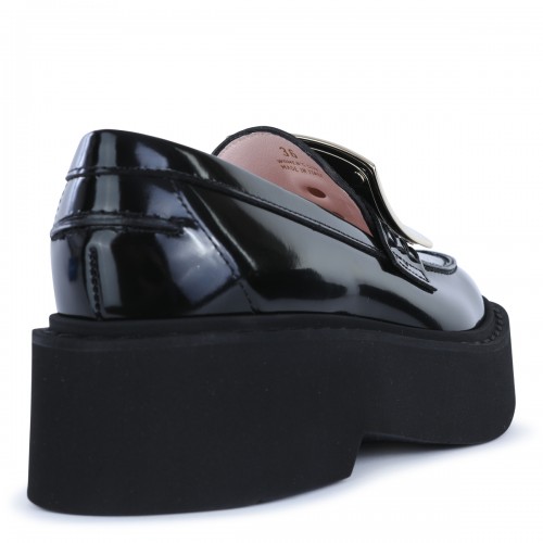 BLACK LEATHER LOAFERS