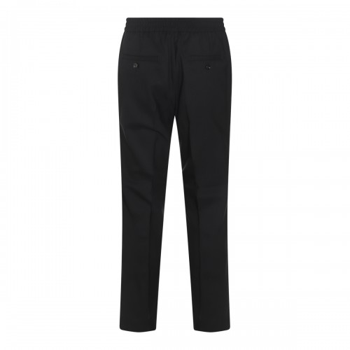 BLACK WOOL TROUSERS