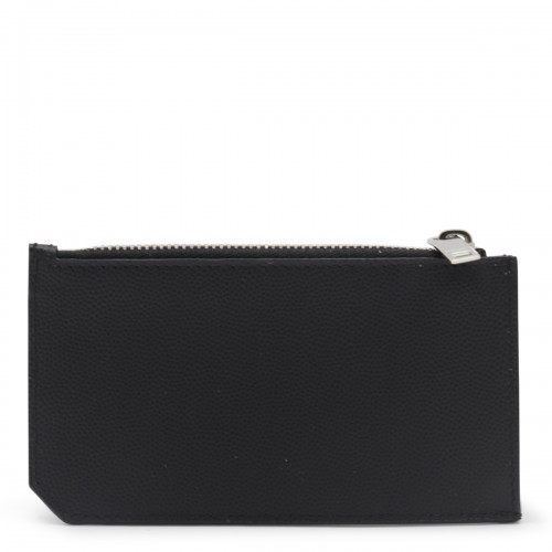 BLACK LEATHER CARD HOLDER