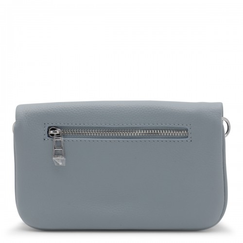 GREY LEATHER SHOULDER BAG