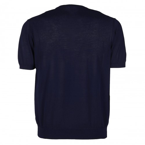 DARK BLUE COTTON T-SHIRT