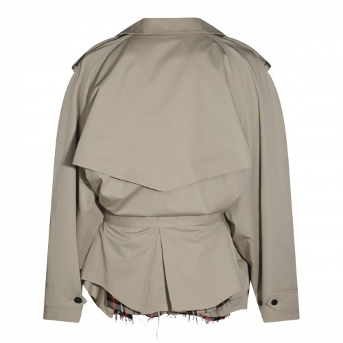 BEIGE COTTON TRENCH COAT 2