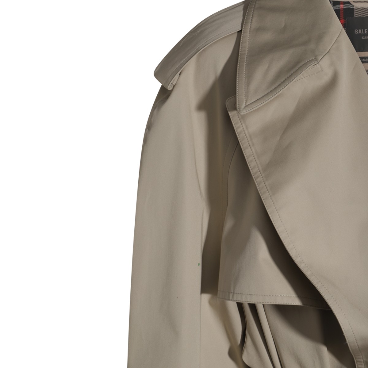 BEIGE COTTON TRENCH COAT