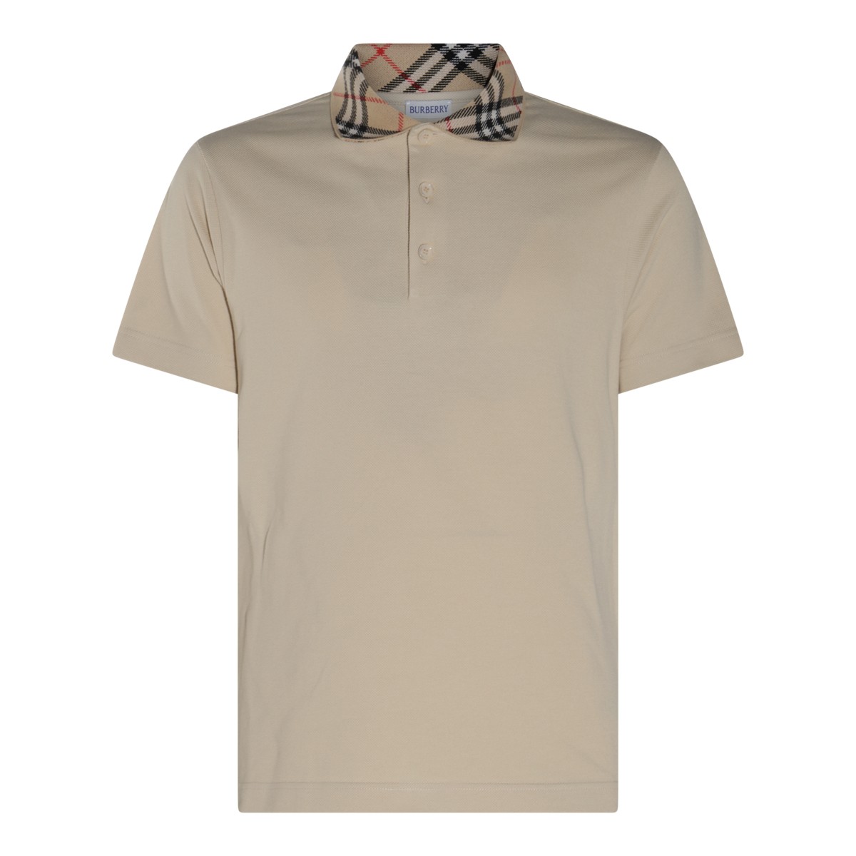 BEIGE COTTON POLO SHIRT