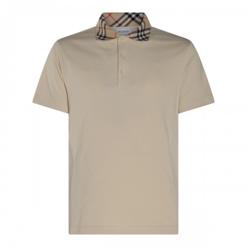 BEIGE COTTON POLO SHIRT