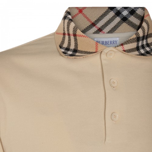 BEIGE COTTON POLO SHIRT