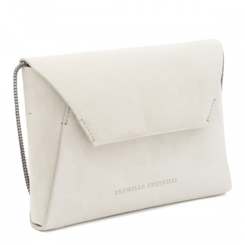 WHITE LEATHER CROSSBODY BAG