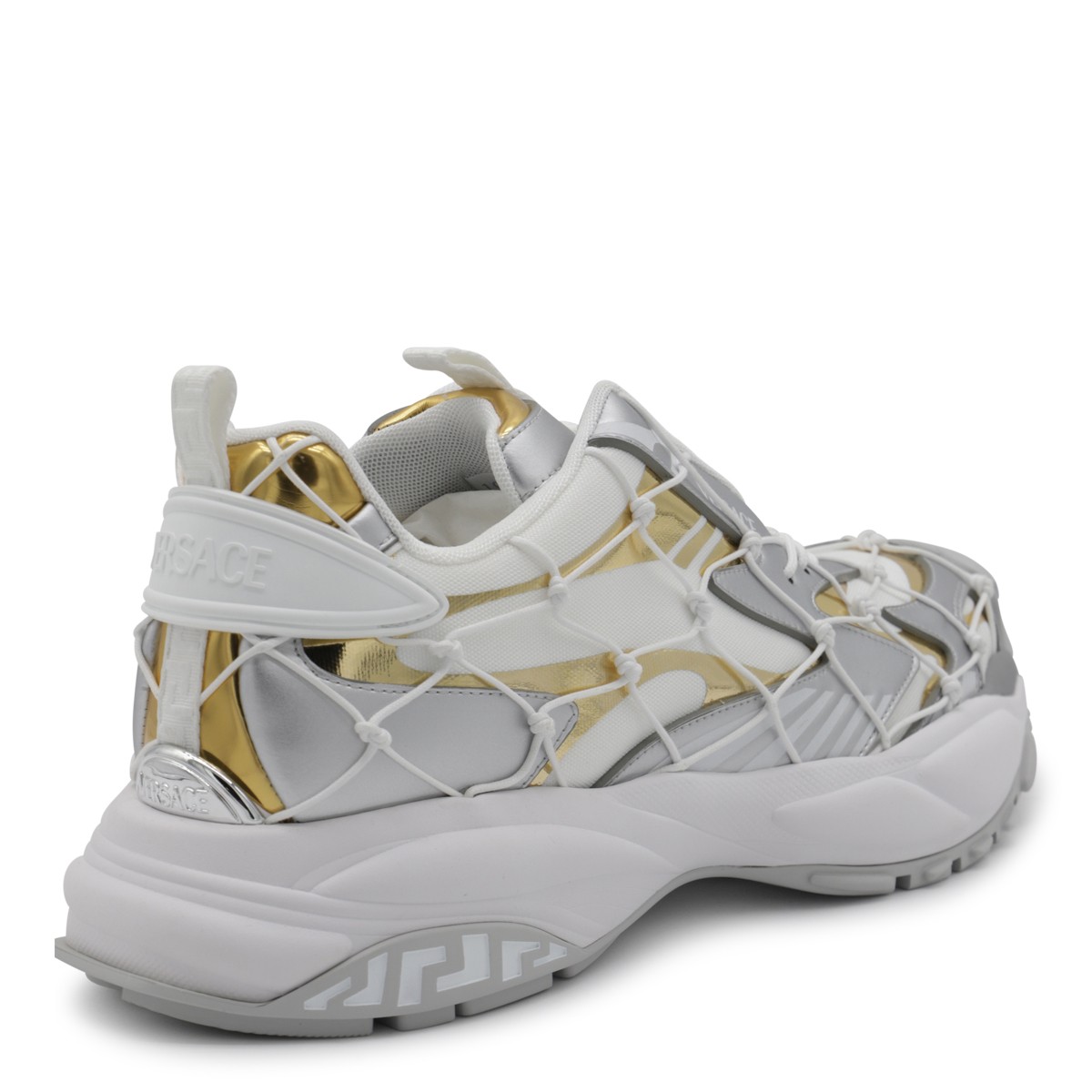 WHITE, GREY AND GOLD-TONE CANVAS... WHITE, GREY AND GOLD-TONE CANVAS...