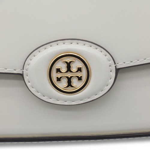 WHITE LEATHER SHOULDER BAG