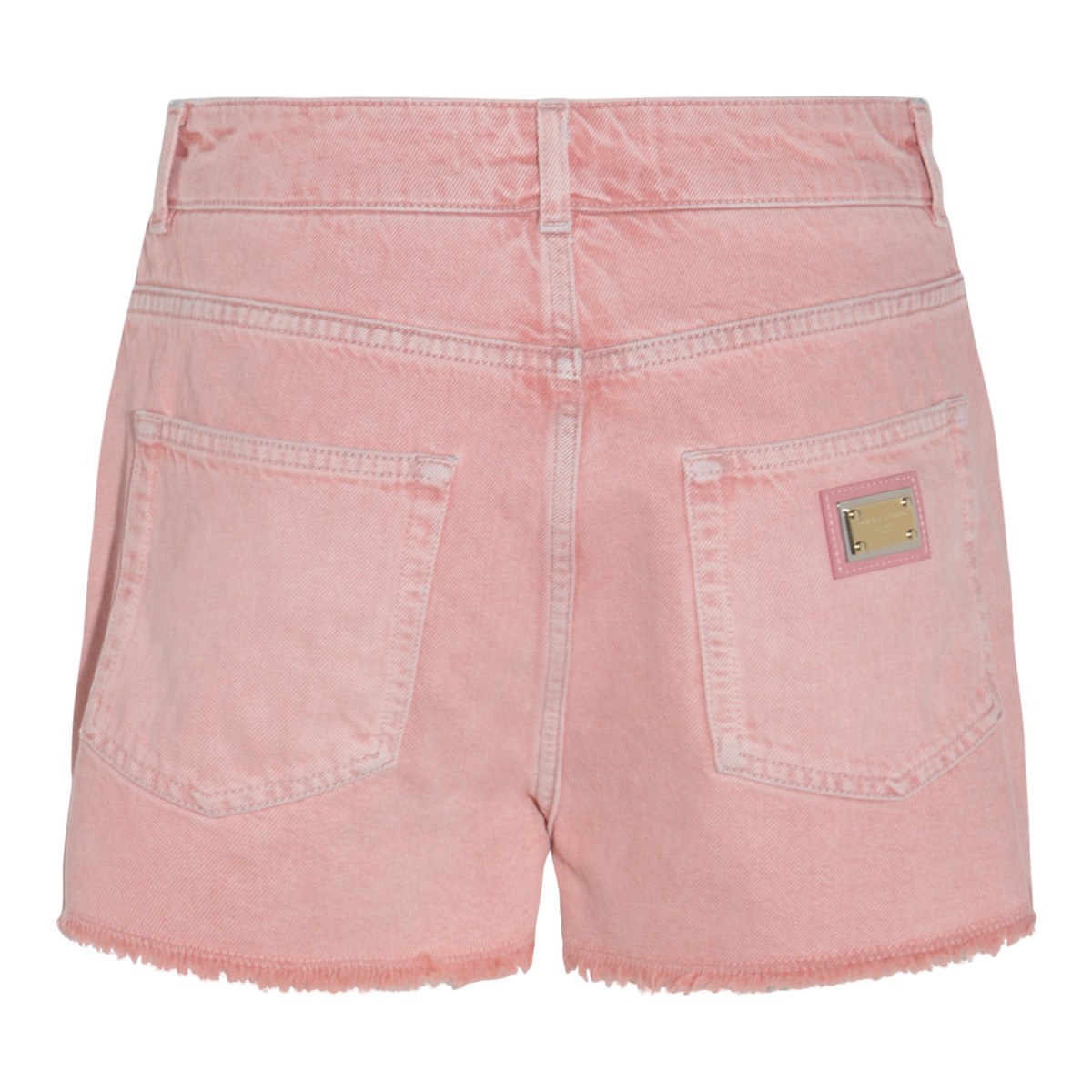 POWDER PINK COTTON DENIM SHORTS POWDER PINK COTTON DENIM SHORTS