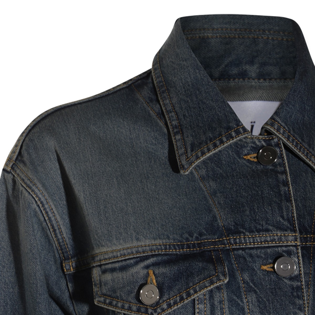 DARK BLUE COTTON DENIM JACKET DARK BLUE COTTON DENIM JACKET