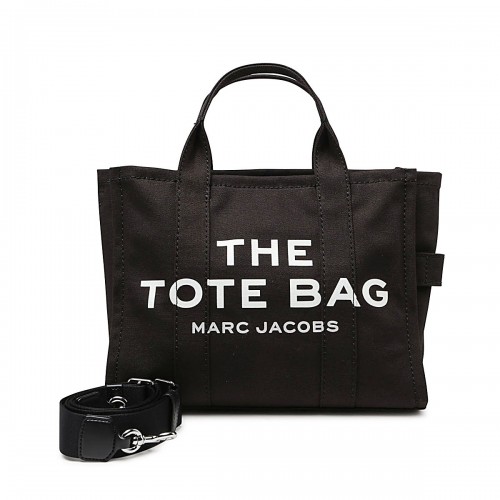 BLACK CANVAS MEDIUM TOTE BAG