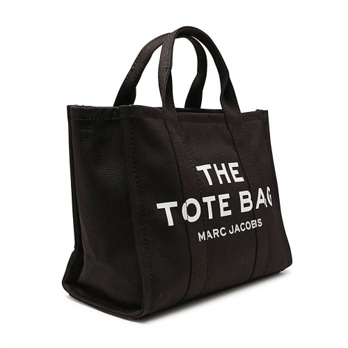 BLACK CANVAS MEDIUM TOTE BAG