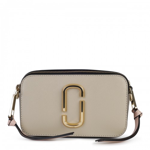 GREY LEATHER THE SNAPSHOT CROSSBODY BAG