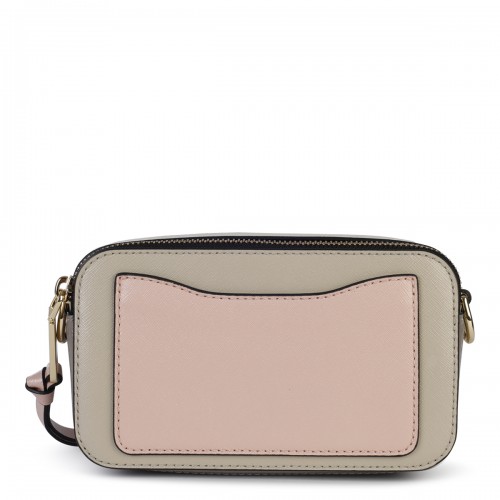 GREY LEATHER THE SNAPSHOT CROSSBODY BAG