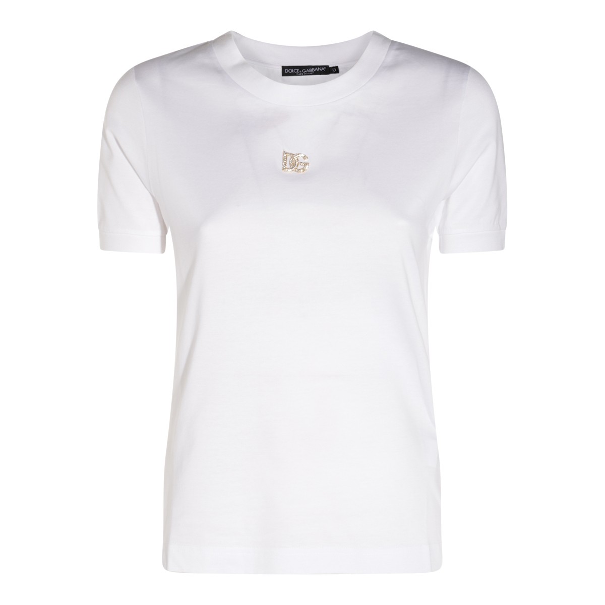 WHITE COTTON T-SHIRT