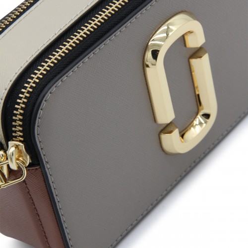 CEMENT AND MULTICOLOR LEATHER THE SNAPSHOT CROSSBODY BAG