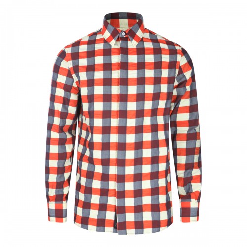 RED AND BLACK COTTON SHIRT