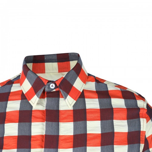 RED AND BLACK COTTON SHIRT