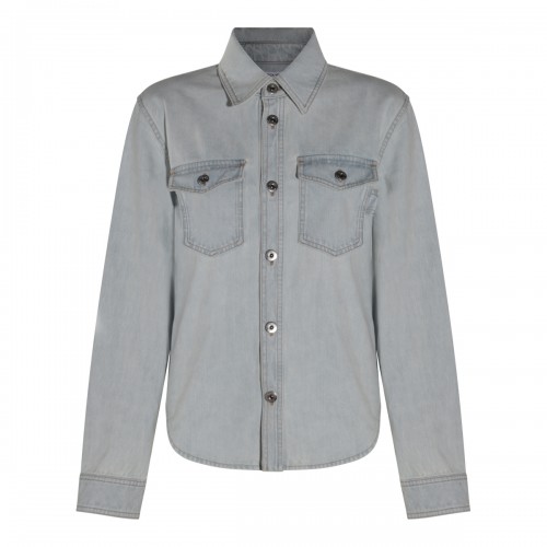 LIGHT BLUE COTTON DENIM SHIRT