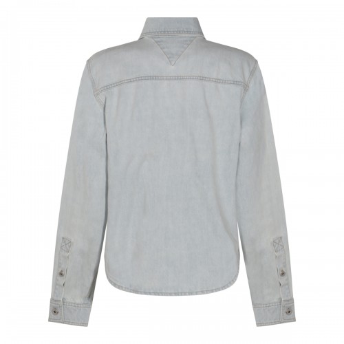 LIGHT BLUE COTTON DENIM SHIRT 2