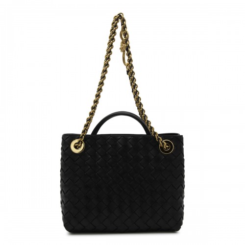 BLACK ANDIAMO SMALL TOP HANDLE BAG