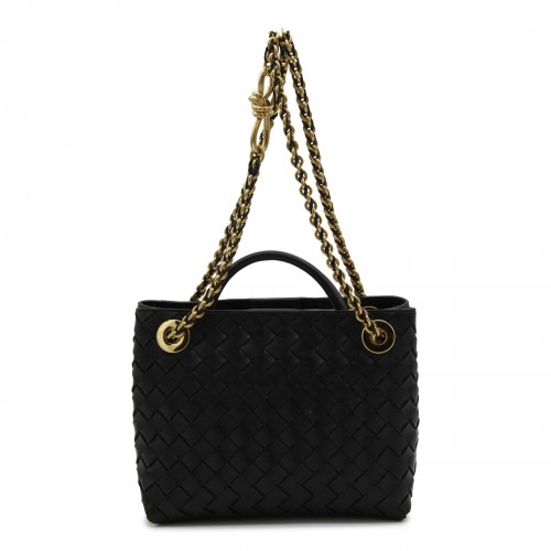 BLACK ANDIAMO SMALL TOP HANDLE BAG