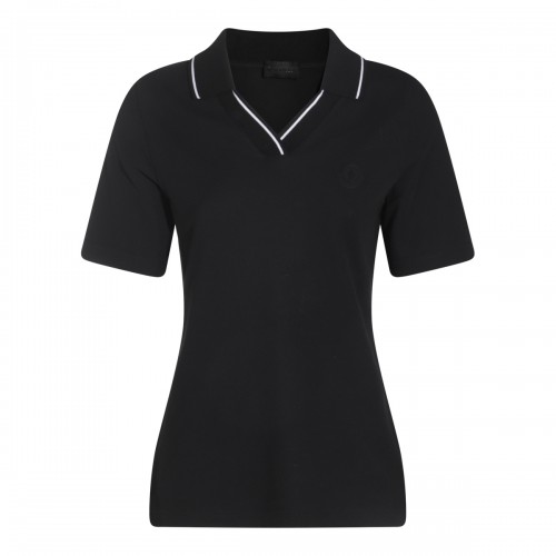 BLACK COTTON POLO SHIRT