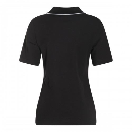 BLACK COTTON POLO SHIRT