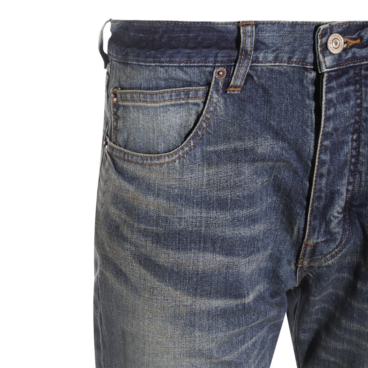 BLUE GREY COTTON DENIM JEANS