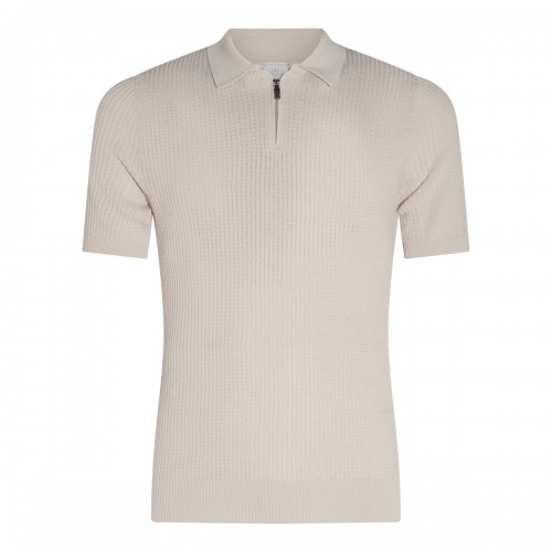 SAND COTTON POLO SHIRT