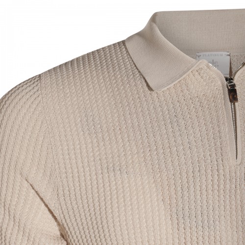 SAND COTTON POLO SHIRT