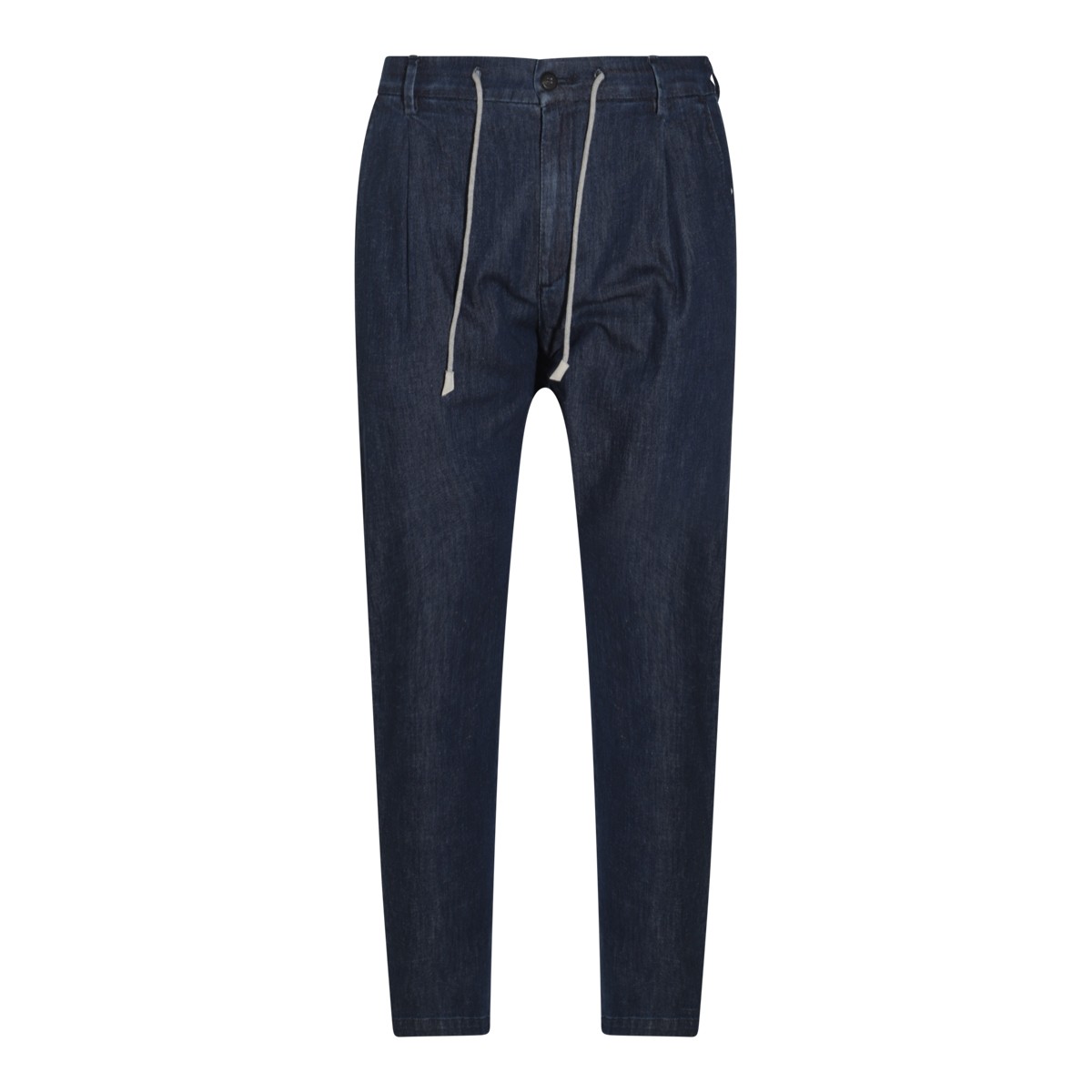 INDIGO BLUE COTTON BLEND PANTS