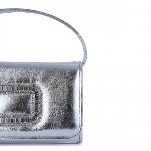 SILVER LEATHER PILGRIM MICRO BAG