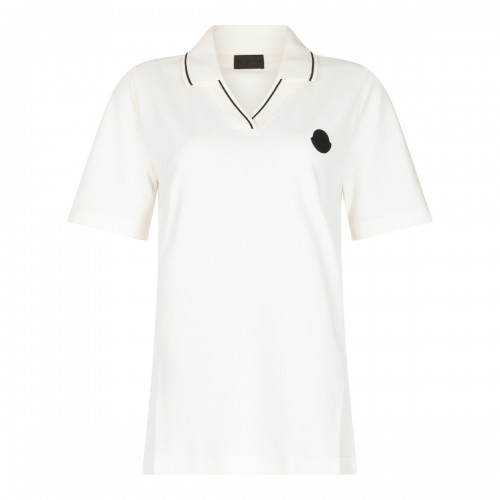 WHITE COTTON POLO SHIRT