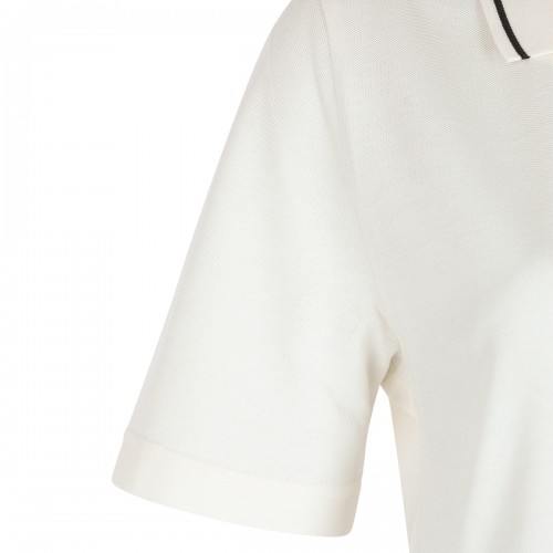 WHITE COTTON POLO SHIRT