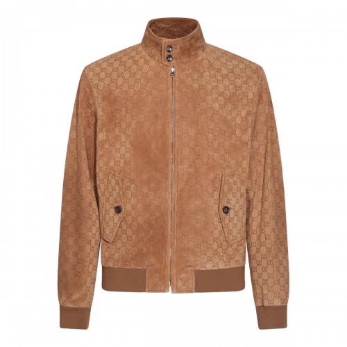 CAMEL LEATHER JACKET