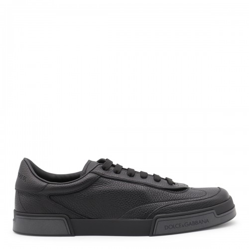 BLACK LEATHER SNEAKERS