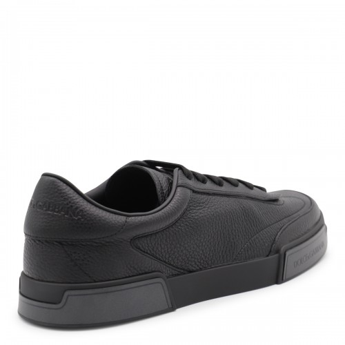 BLACK LEATHER SNEAKERS