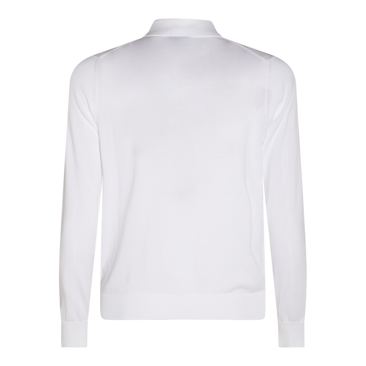 WHITE COTTON POLO KNITWEAR