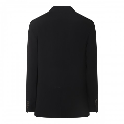 BLACK VISCOSE CASUAL JACKET