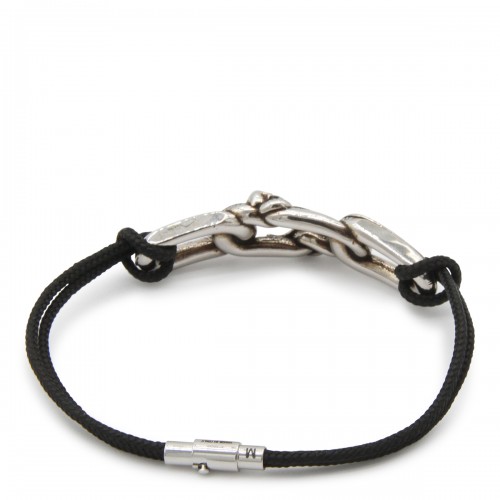 SILVER AND BLACK BRACELETS