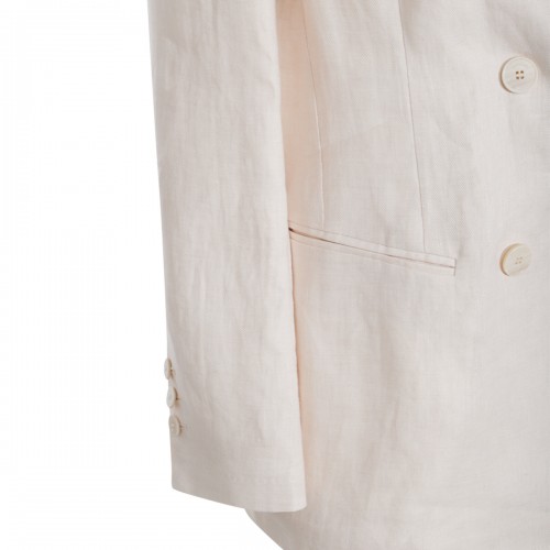 WHITE LINEN CASUAL JACKET