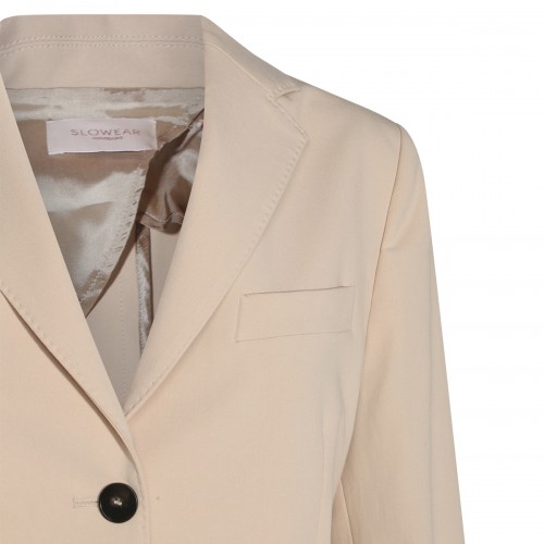 BEIGE COTTON CASUAL JACKET