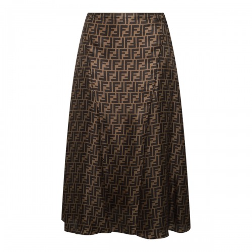 TOBACCO SILK SKIRT