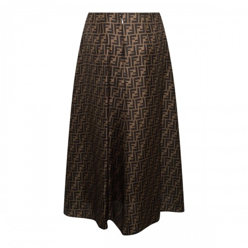 TOBACCO SILK SKIRT