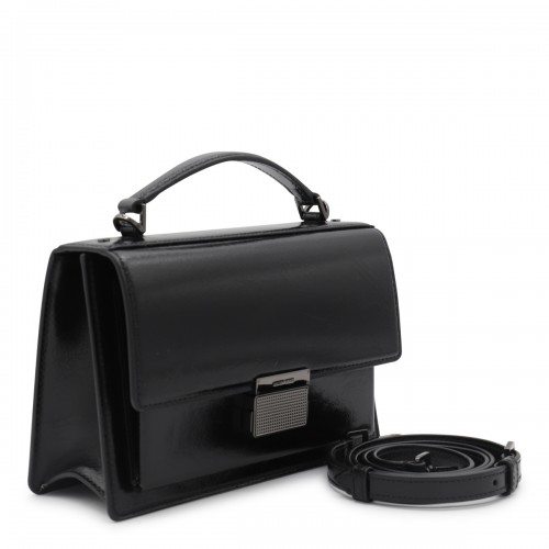 BLACK LEATHER CROSSBODY BAG 2